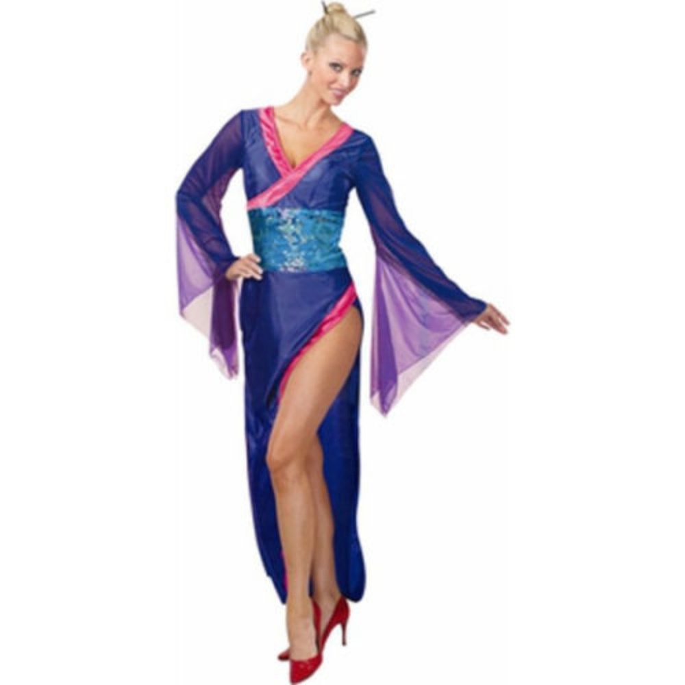 Blue Sexy Geisha Costume